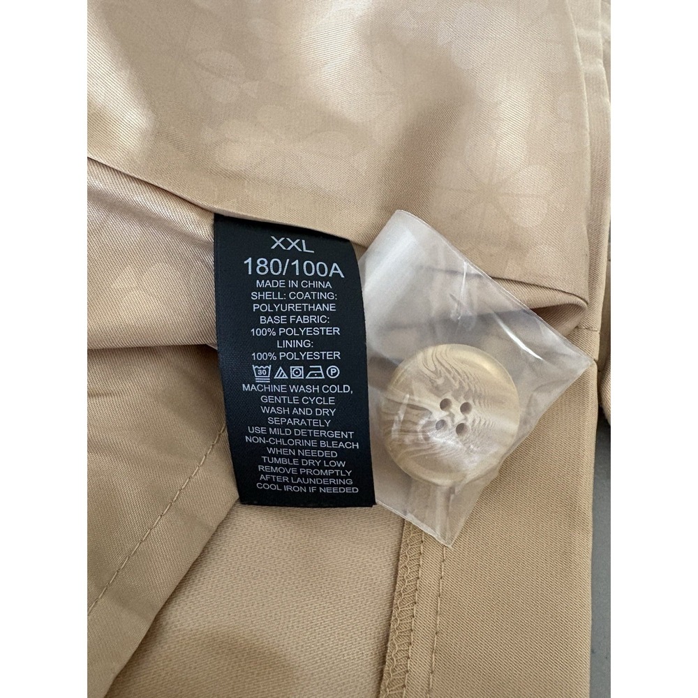 NWT Kate Spade Trench Coat Tan Carmel Classic Pleated Back Skirt Size Woman XXL - Picture 11 of 14